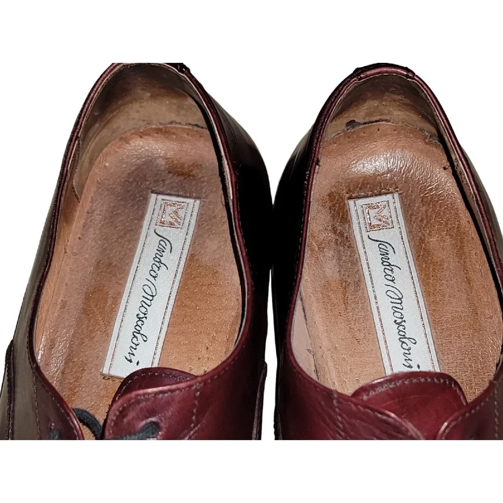 Sandro Moscoloni‎ Men's Bolero Burgundy Leather Oxford Cap Toe Shoes Sz 10